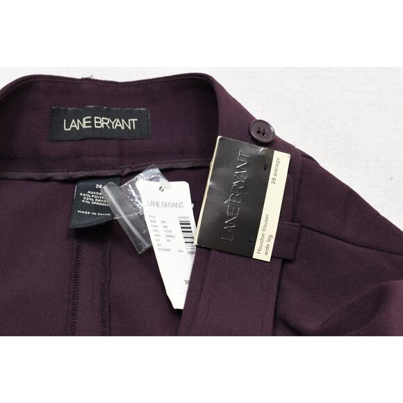 NEW Lane Bryant Women's Houston Trouser Wide Leg Pants Purple Size 28 NWT - Picture 8 of 8